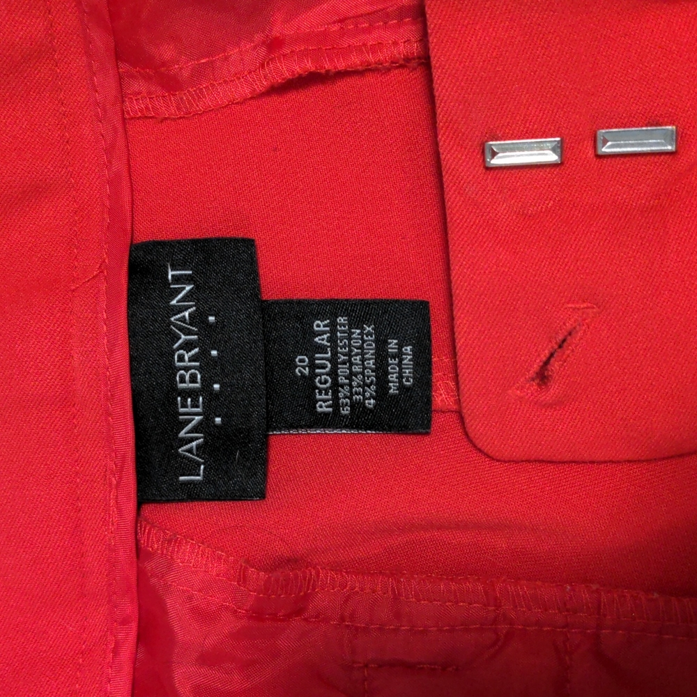 Bright red dress pants
